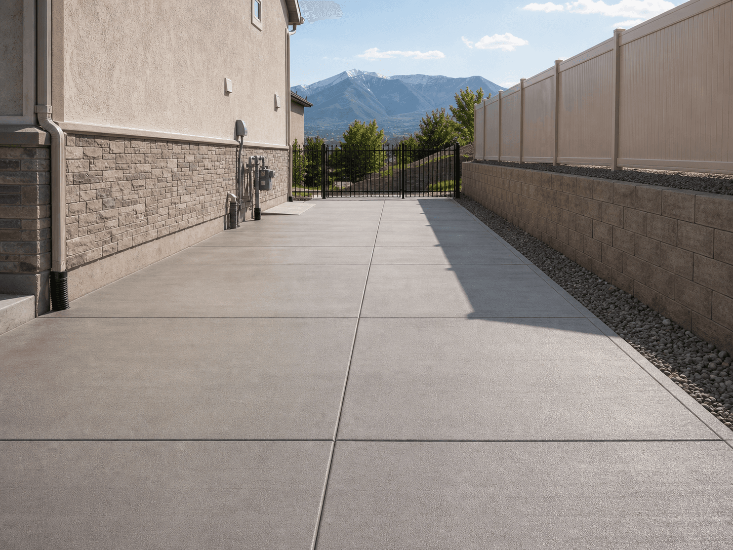 Side-yard driveway extension